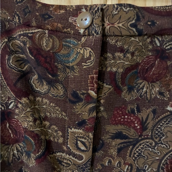 Vintage Requirements brown Paisley Skirt (size L) and Blazer (size 14) Set - Picture 4 of 14
